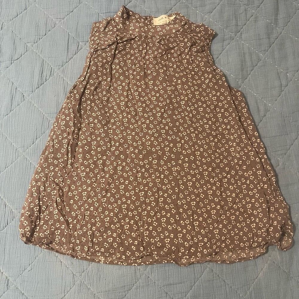 cloth & stone Mauve Floral Short Sleeve Swing Top